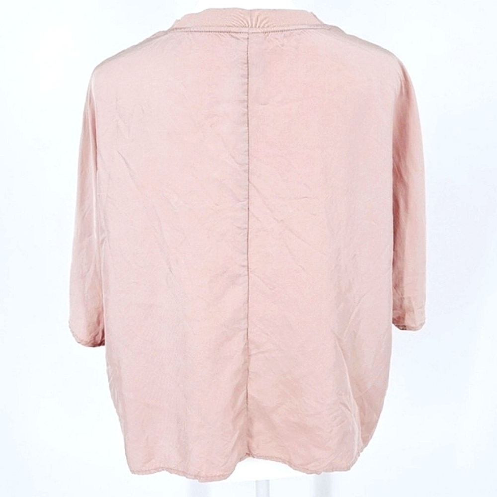 a new day Womens Pink Short Sleeve Crew Neck Crop Top Boxy BeachT-Shirt size L - Picture 5 of 8